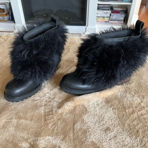New UGG‎ Pure Otelia Fur Boots size 7 Black